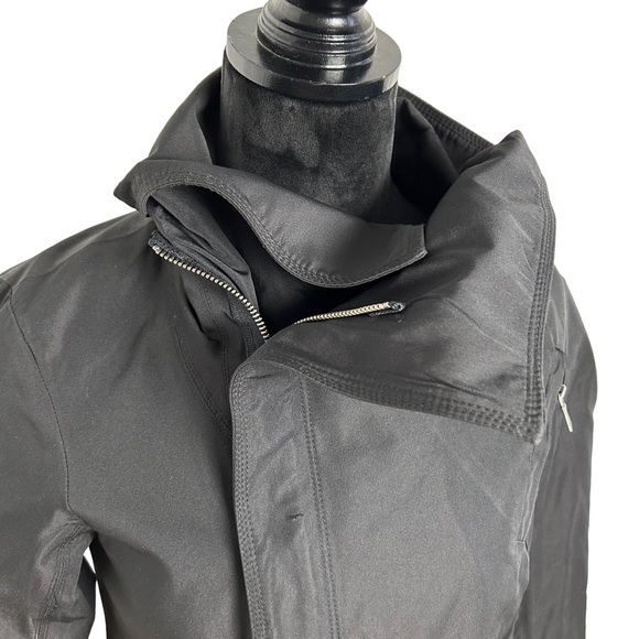 Jarbo Collection Black High Neck Zip Moto Fitted Jacket SZS - Picture 2 of 10